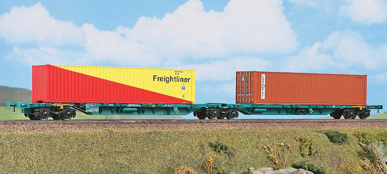 ACME Articulated Container car type Sggmrss of CEMAT loaded with 